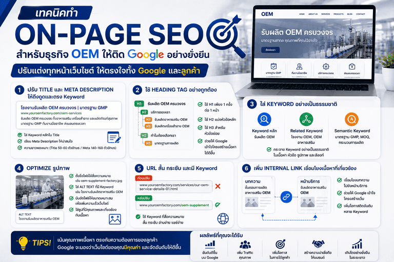 SEO OEM ด้วยการวิเคราะห์ Keyword