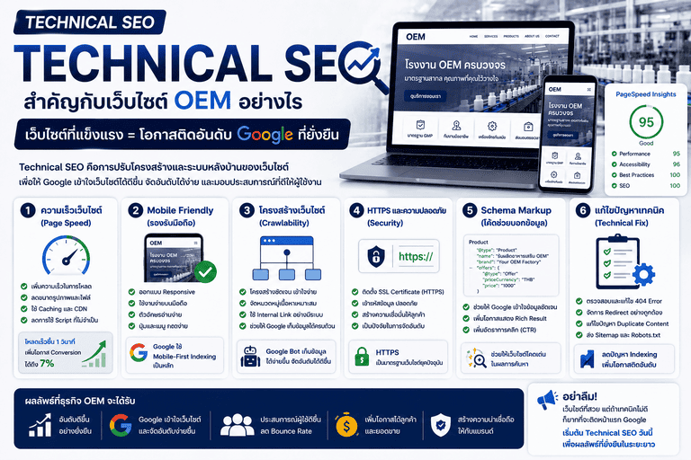 Technical SEO สำคัญกับเว็บไซต์ OEM อย่างไร