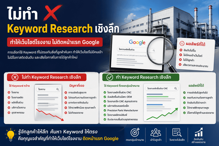 ไม่ทำ Keyword Research เชิงลึก