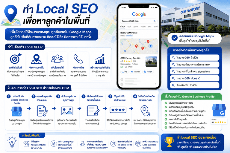 ทำ Local SEO เพื่อหาลูกค้าในพื้นที่